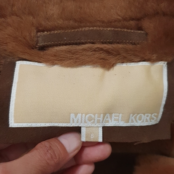 Michael Kors 100% Merino Shearling Trench Coat - Picture 4 of 12